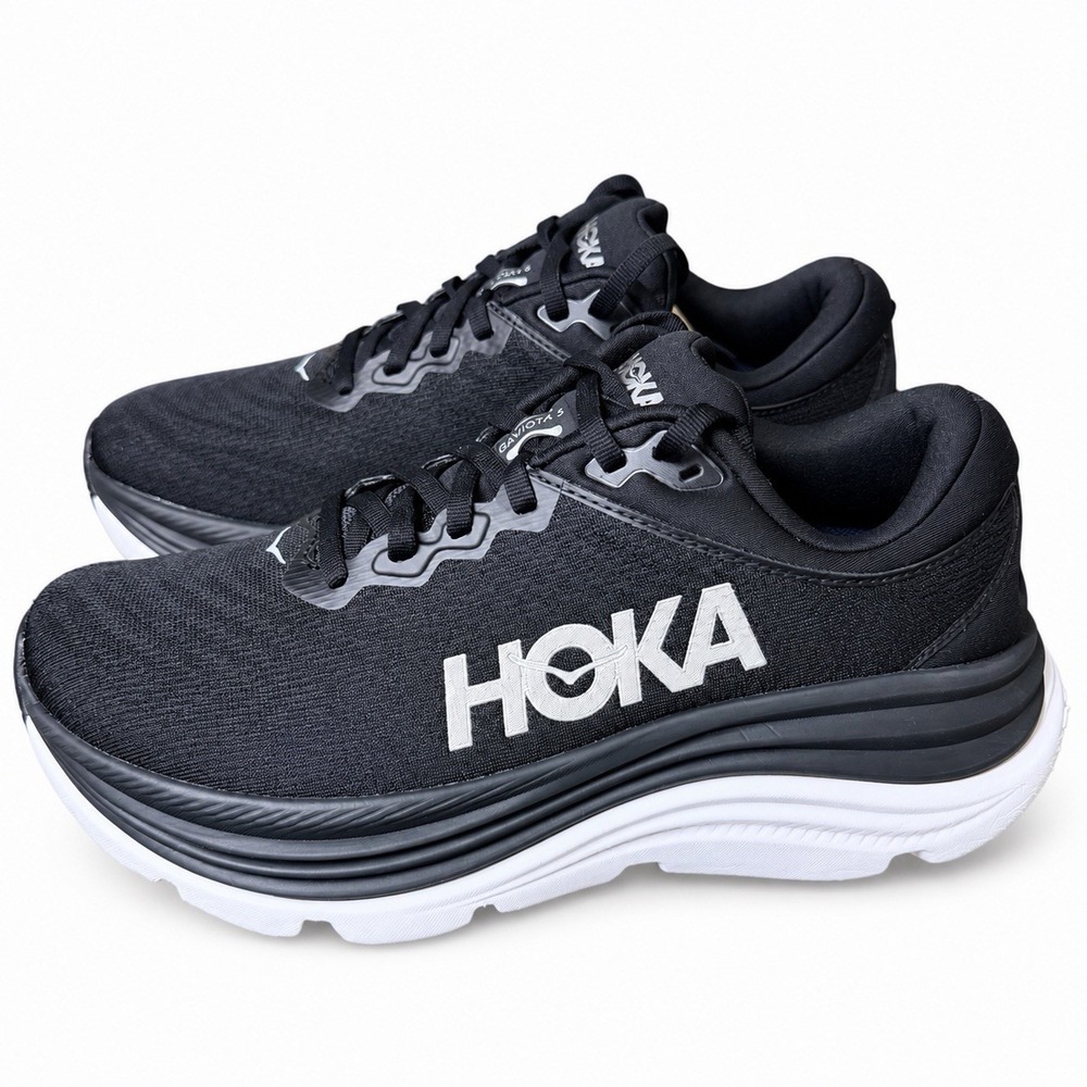 HOKA Gaviota 5 Black White 1134270-BWHT Women's Size 8D Running Shoes